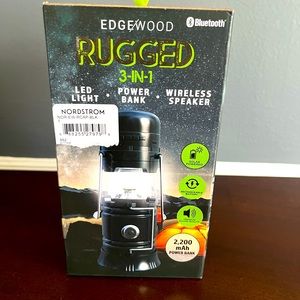 Rugged LED light with power bank and Bluetooth wireless speaker